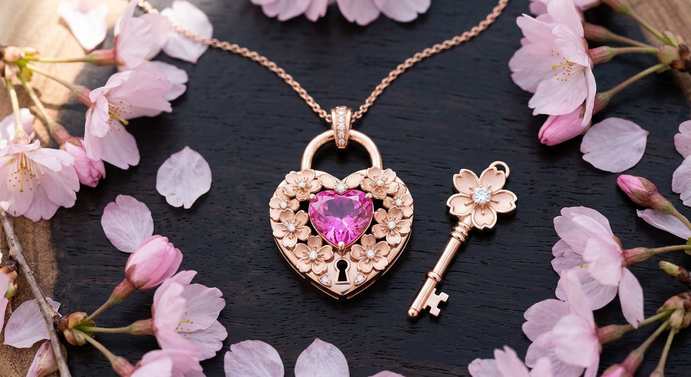 MifA AI custom jewelry - rose gold heart pendant designed with AI